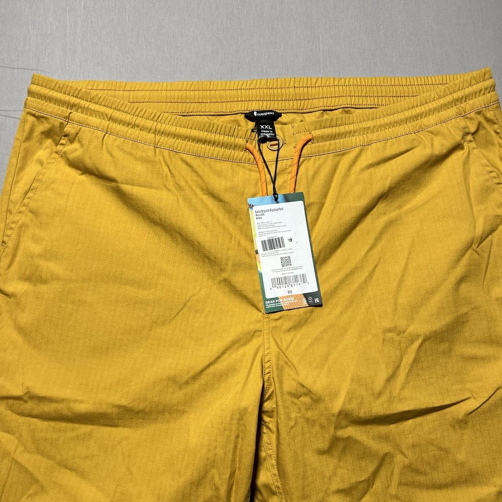 Cotopaxi Pants Mens XXL Yellow Salto Ripstop Stretch Outdoors Hike Drawstring - Picture 6 of 14